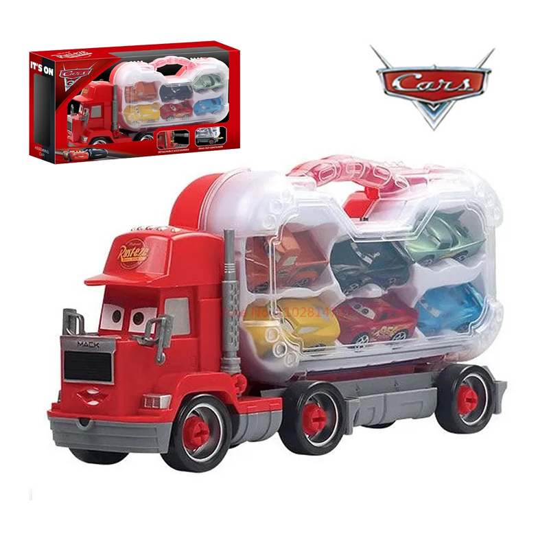 Disney Pixar coche relámpago Mcqueen conjunto de figuras Jackson Storm Mack tío camión coches extraíbles modelo muñeca niños juguete para regalo