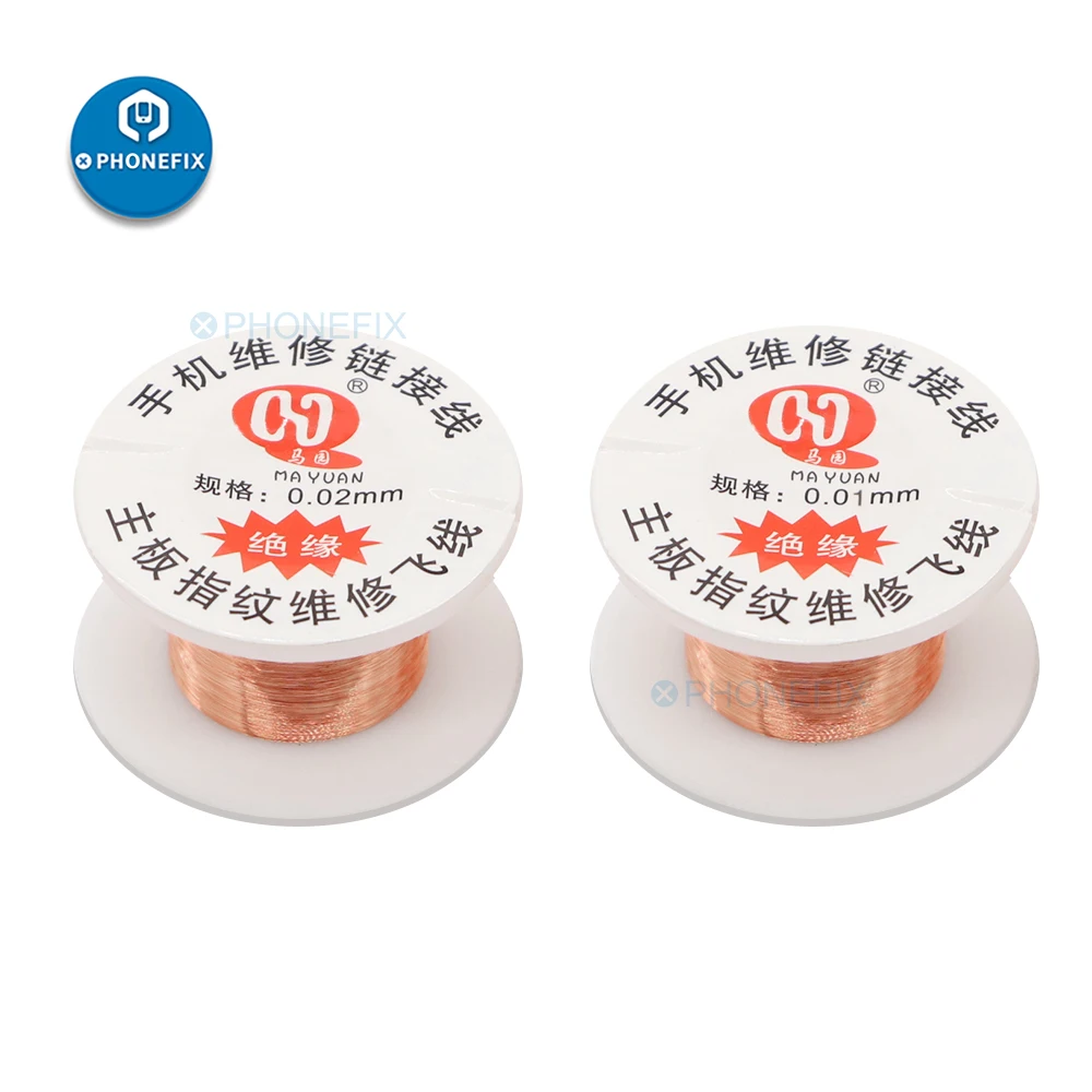 0.01Mm 0.02Mm Cách Nhiệt Đồng Liên Kết Dây Điện Thoại Di Động PCB Sửa Chữa Dây Nhảy Dây Cho iPhone Bo Mạch Chủ PCB Hàn Sửa Chữa dụng Cụ