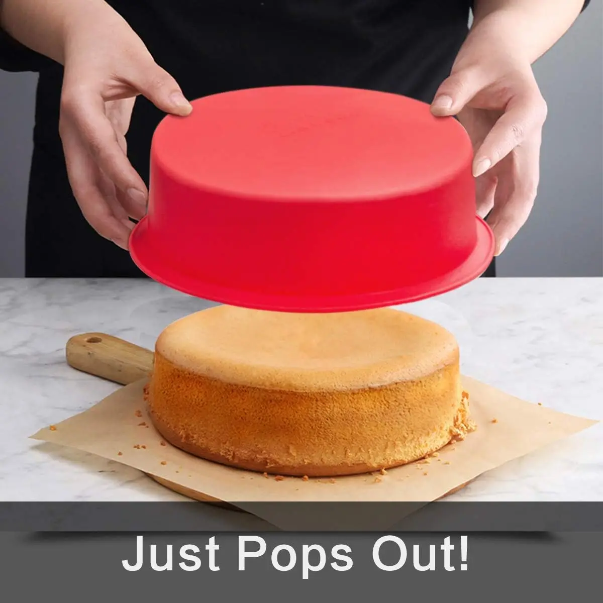 Round Cake Pan - Silicone Cake Mold for Baking, Non-stick Baking Pan for Layer Cake, Cheesecake and Chocolate Cake - 4" 6&q
