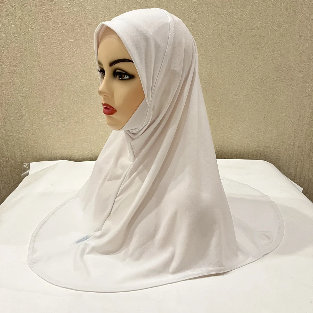 H302 meninas adolescentes simples muçulmano hijab com parte do queixo de alta qualidade amira puxar no cachecol islâmico venda quente lenço ramadan orar chapéu