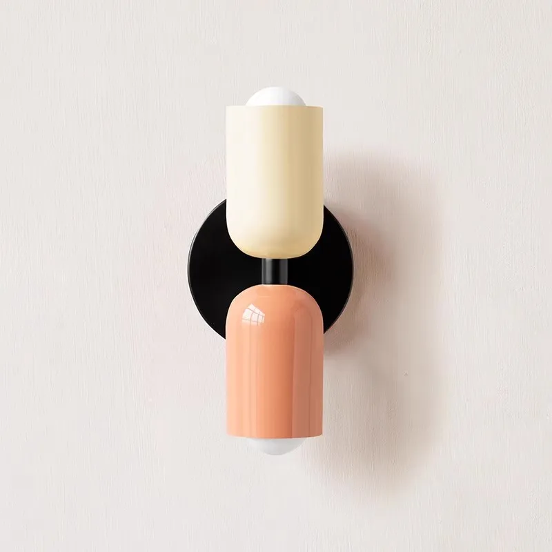 Lámpara de pared nórdica LED Simple Macaron, luces de pared para el hogar, luces interiores, dormitorio, mesita de noche, estudio, decoración para sala de estar, accesorios de iluminación