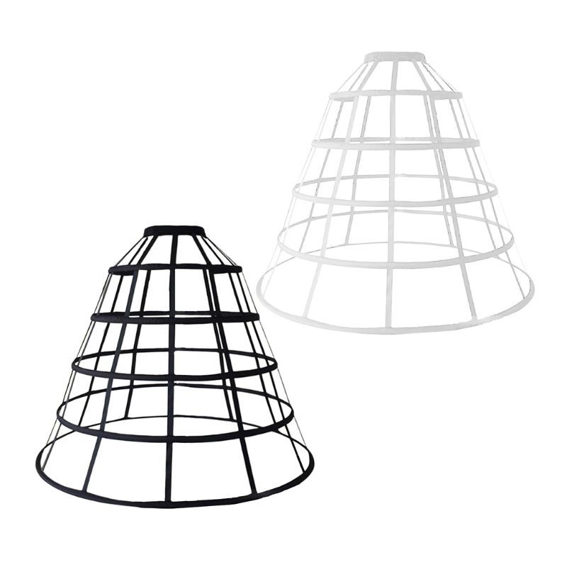 Womens Hollow Out Caged 5-Hoop Bustle 빅토리아 페티코트 스커트 웨딩 신부 드레스 코스프레 파니에 크리 놀린 언더 셔츠 슬립