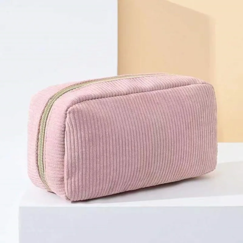 Astuccio semplice di grande capacità Materiale in velluto a coste Materiale scolastico multifunzionale Astuccio per matite Forniture per ufficio Cancelleria