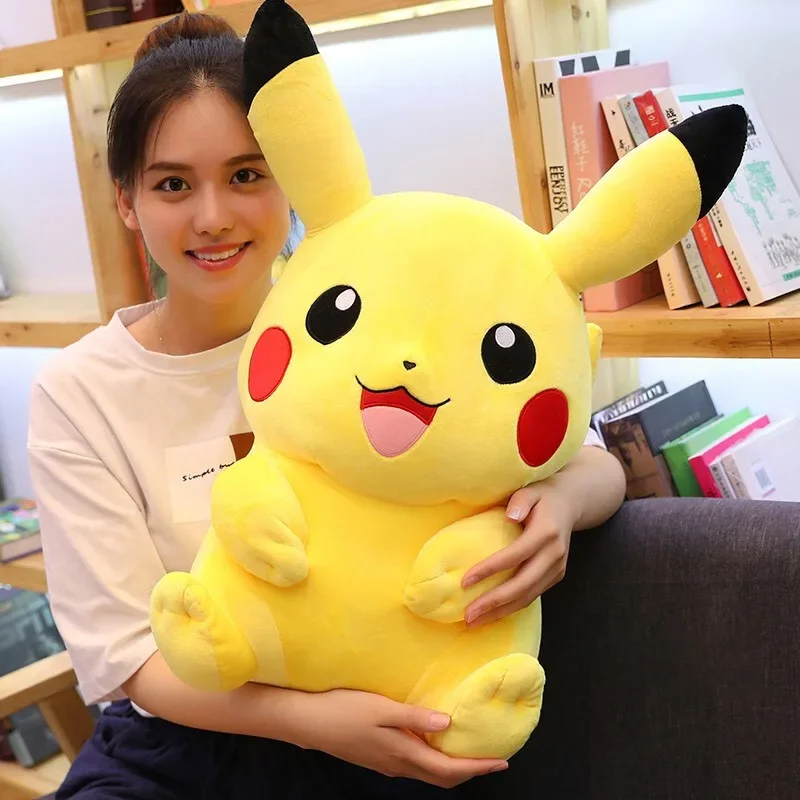 Pokémon Pikachu Brinquedos de pelúcia para crianças, travesseiro macio recheado, Cartoon Japão Anime Elf Doll, Kawaii Kids Doll, Presente de Natal
