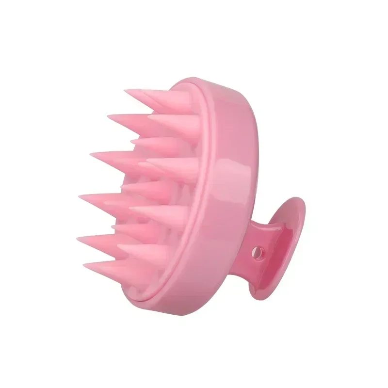 Pente de massagem de silicone de plástico limpar o couro cabeludo completamente massagem do couro cabeludo fácil espuma cabeça escova de massagem pente de banho escova shampoo