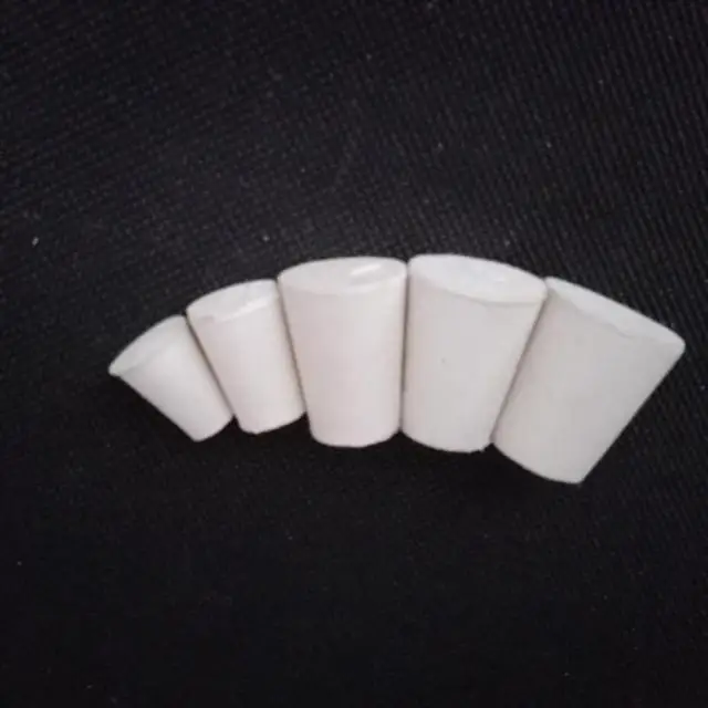 8mm-62mm 테이퍼 솔리드 고무 스토퍼 플러그 파이프 실험실 테스트 튜브 마개 씰 15 가지 크기 #000-#12, 2 개