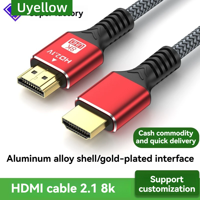 Uyellow 48 Гбит/с HDMI-совместимый кабель 8K 60 Гц 50 см 1 м 2 м 3 м 5 м HDMI-совместимый кабель 2.1 4K 120 Гц HDR 3D-эффект видео для HDTV ПК