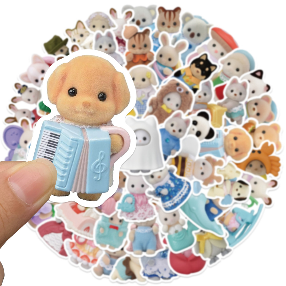 10/30/55pcs Kawaii Calico Critters สติกเกอร์สําหรับแล็ปท็อปสมุดภาพกันน้ําการ์ตูน Graffiti Decals เด็กน่ารักสติกเกอร์ของเล่นตกแต่ง