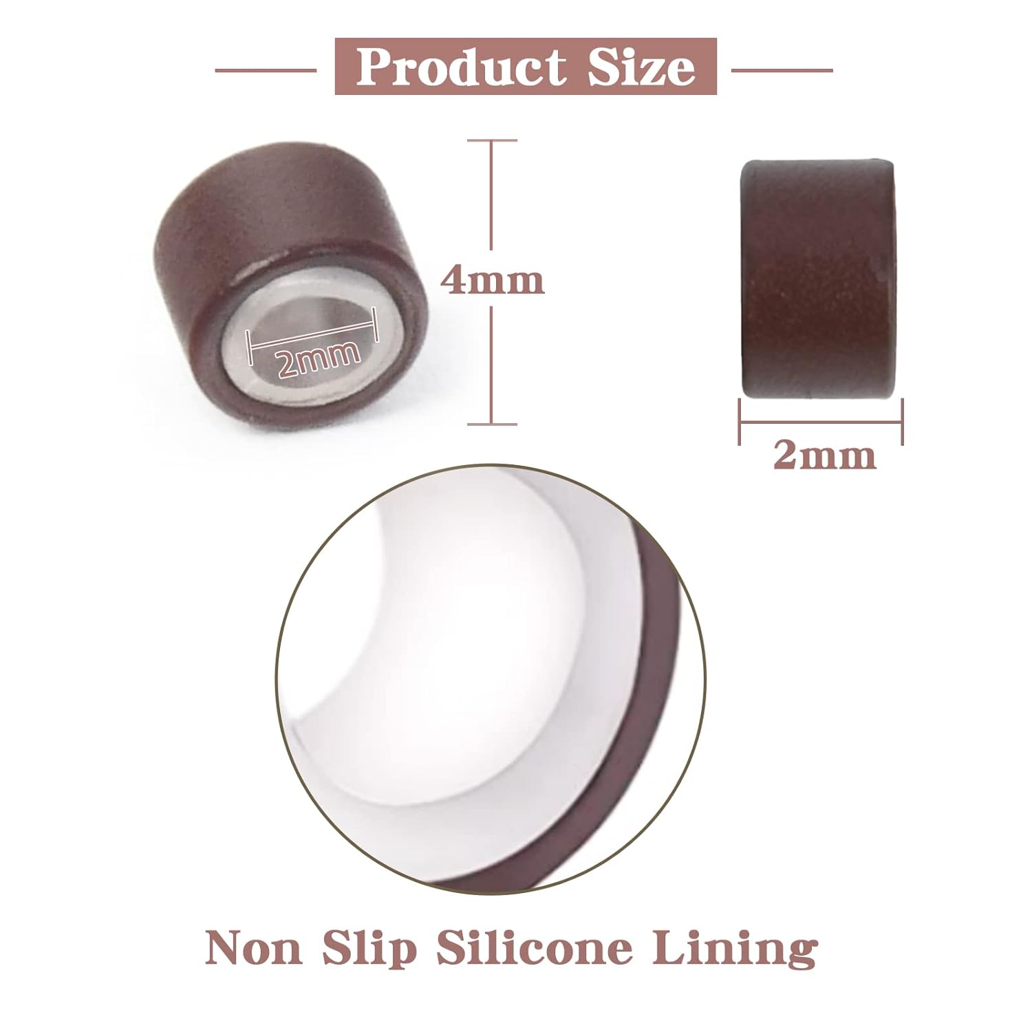 500 stks veelkleurige Micro Links Haarverlenging Kralen Siliconen Gevoerd Hair Extensions Ringen voor Professionele Salons Extensions Tool