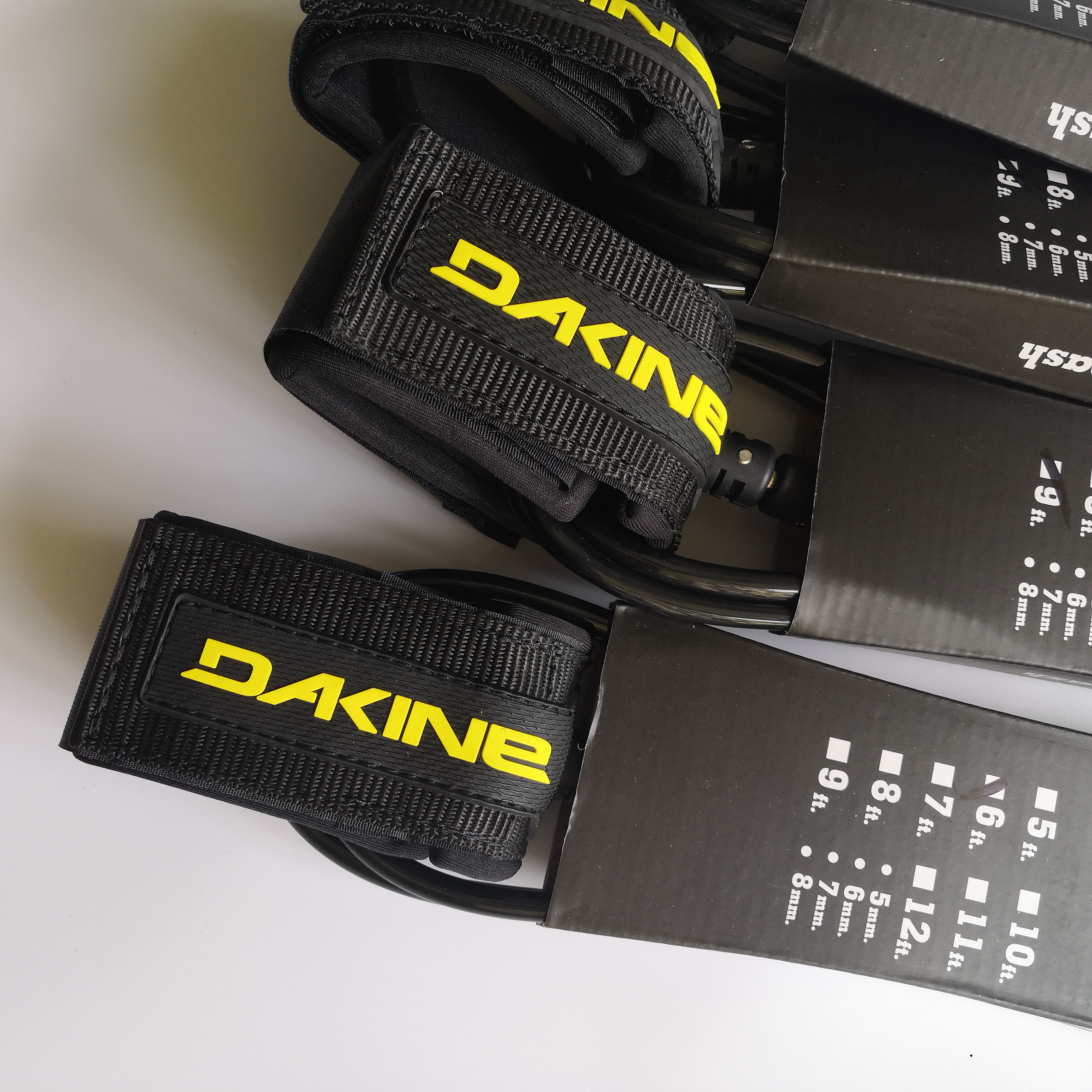 DK Thương Hiệu Ván Lướt Sóng Chân Dây Xích 6 ~ 10 Chân 7Mm TPU Chân Dây Đen Thẳng Lướt Dây Đơn Giản quy Cách Đóng Gói