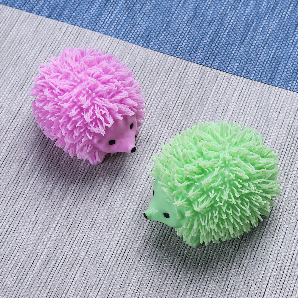 1pc ピンチハリネズミスクイーズおもちゃグリッタークリエイティブフィジェットおもちゃストレスリリーフ感覚玩具子供大人のためのギフト