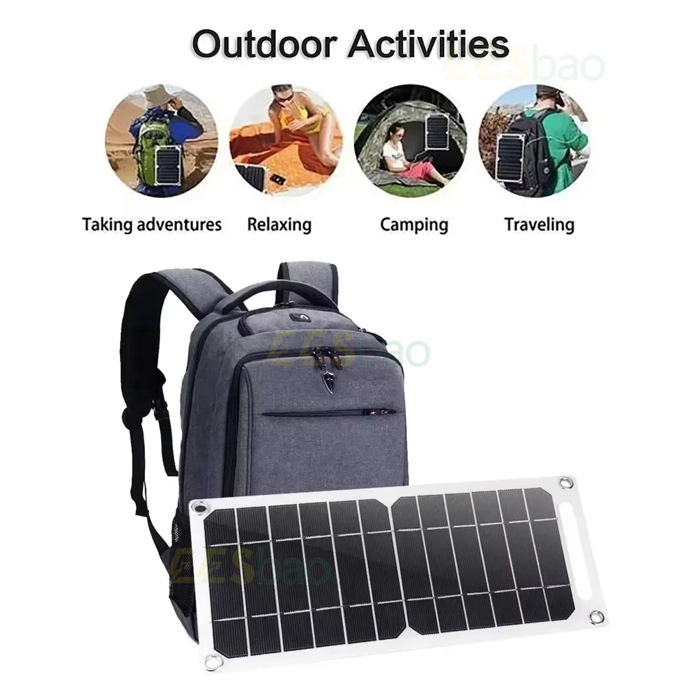 35w 5v usb sunpower painel solar portátil placa solar seguro estabilizar carregador para banco de potência telefone acampamento ao ar livre casa rv presente