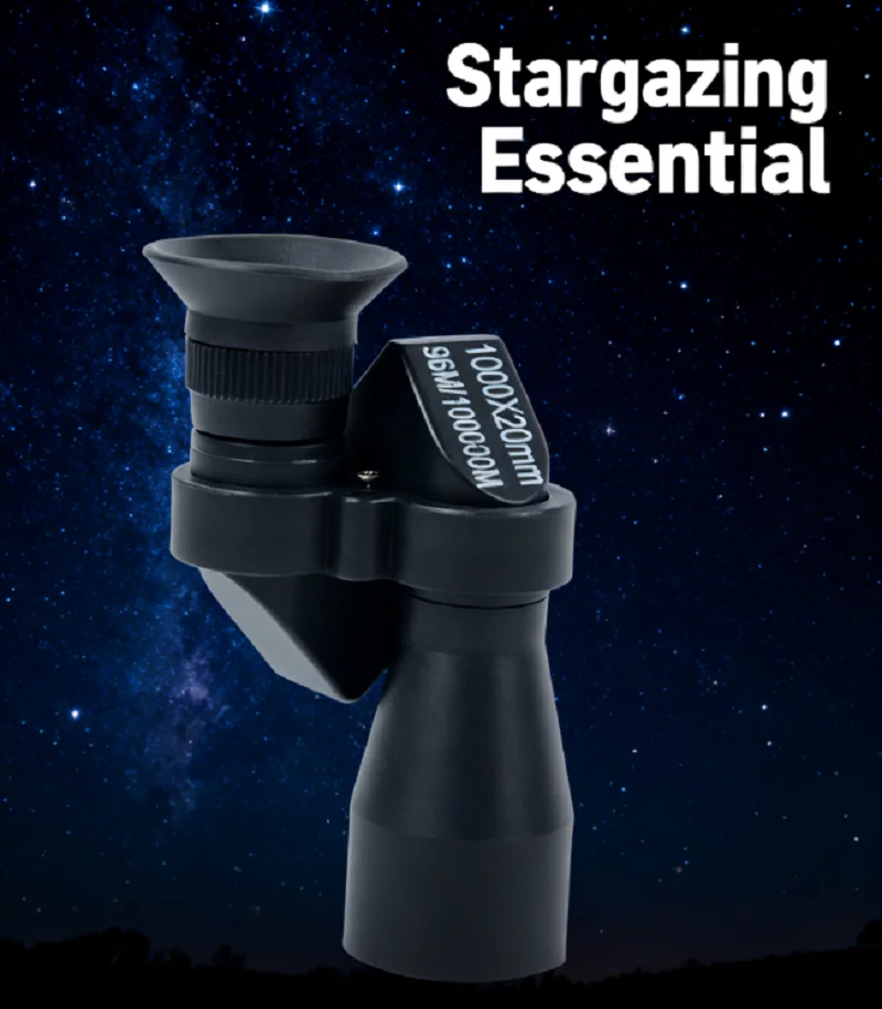 Telescópio monocular com zoom de alta ampliação 1000x20: mini tamanho de bolso portátil, adequado para pesca ao ar livre, caça, camping