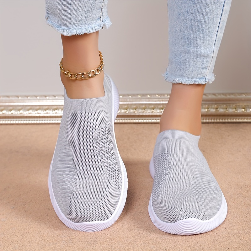 Pink Women's Shoes Breathable Flats Elastic Shoes for Women Sneakers Zapatos Mujer Summer Footwear Lightweight Sports Shoes