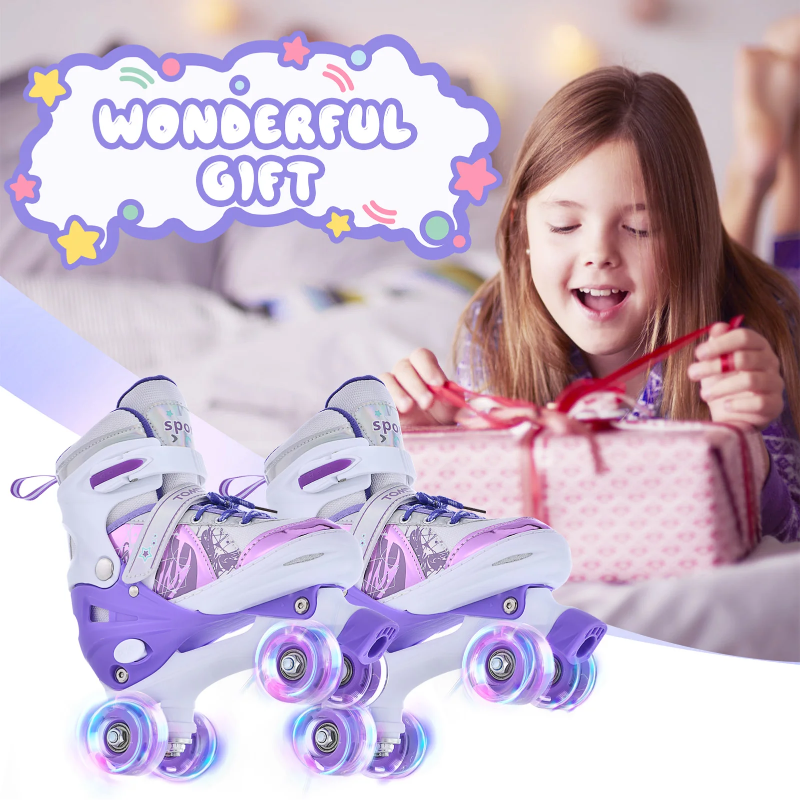 Patins à roulettes pour filles garçons pour enfants 4 taille réglable éclairer enfants patins à roulettes filles patins à roulettes enfants patins à roulettes filles
