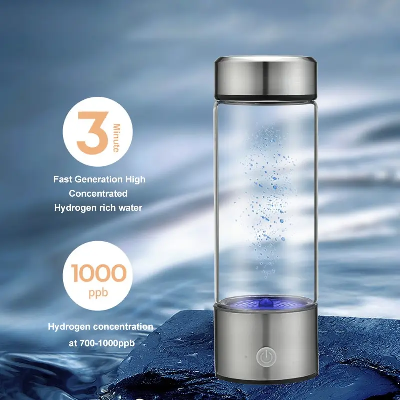 1 szt. 450ml przenośny generator wody wodorowej 3 minuty w trybie wysokiego stężenia generatora wody wodorowej