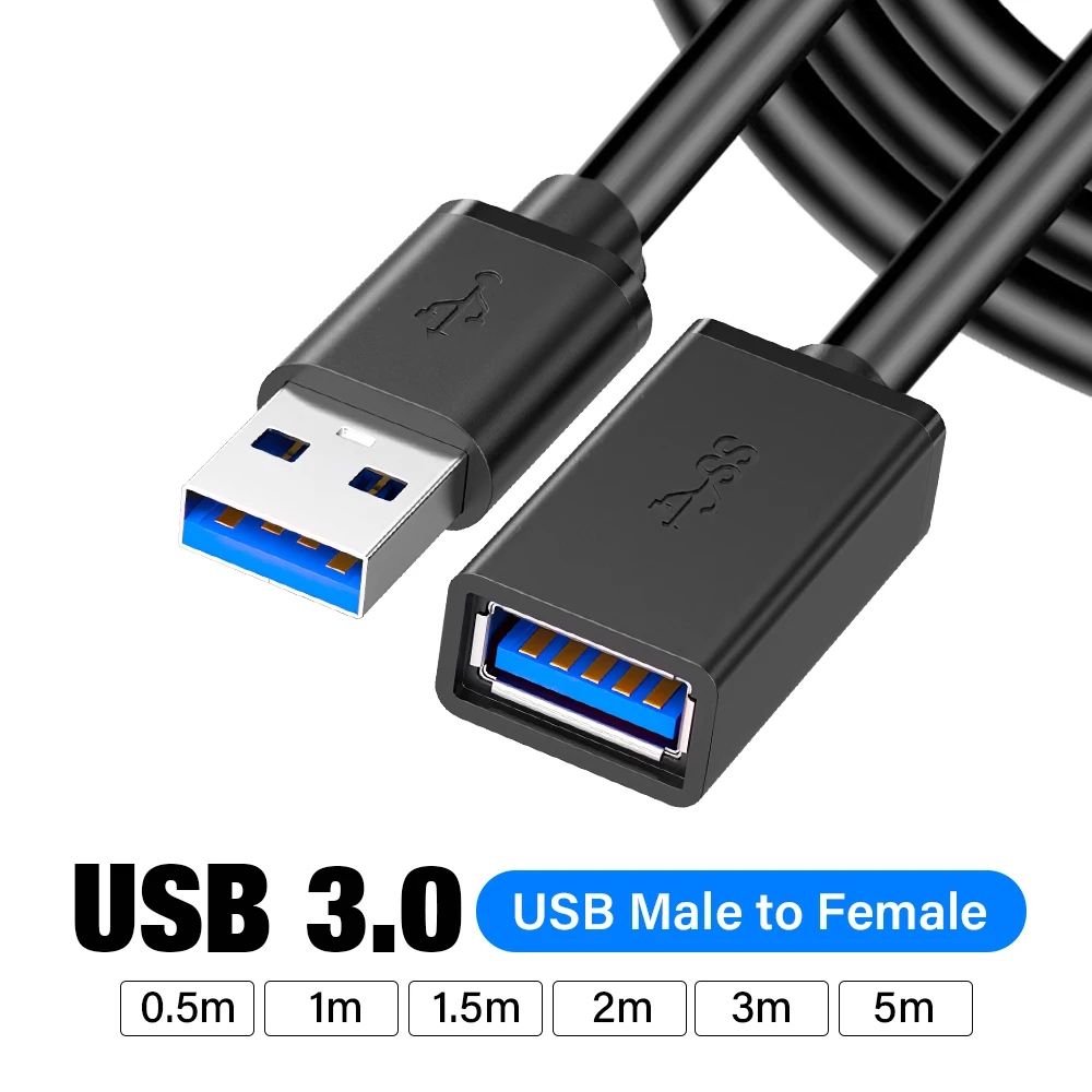 USB Extension Cable 3 0 Data Cord for Laptop TV USB 3.0 Male to Female Computer Camera Printer Extension Cable Connector 0.5m 5m