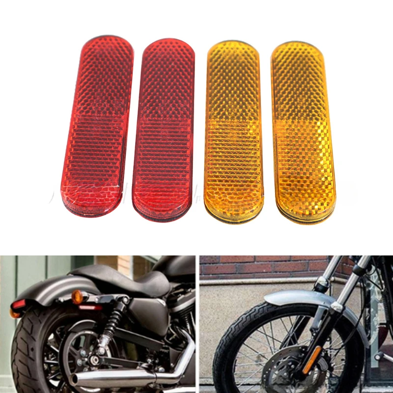 Reflector de horquilla delantera para motocicleta, pegatina reflectante, señal de advertencia para sedanos y bicicletas, 2 uds.