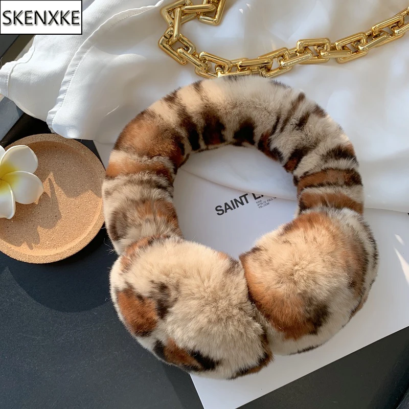 Orejeras de Invierno para mujer, orejeras suaves y cálidas, Cable peludo, cubiertas de Orejas de conejo Rex Real para clima frío