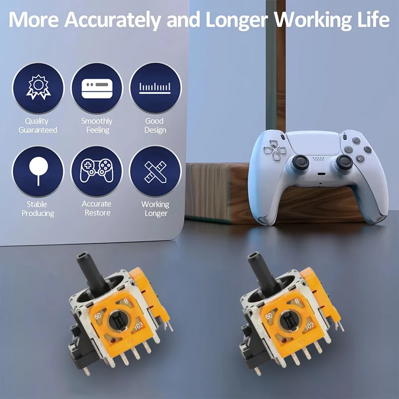 Joystick analógico 3D para PS4/PS5/Switch Pro, controlador de Joystick de efecto de repuesto, accesorios de piezas de reparación de ThumbStick