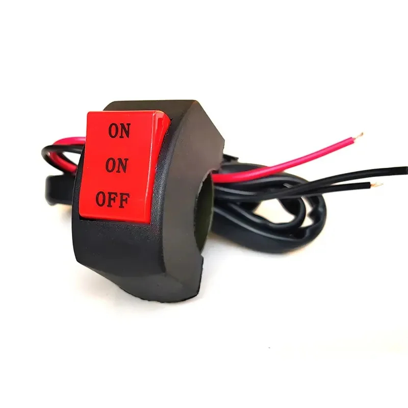 Przełączniki reflektorów LED, światła mijania, światła drogowe, trójprzewodowe przełączniki na kierownicę motocykla, przycisk przełącznika świateł, przełącznik świateł motocyklowych.