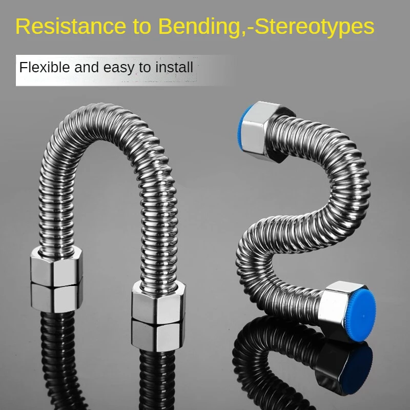 304 ステンレス鋼洗面器 & トイレ水織り 1/2 インチ配管ホース、浴室ヒーター接続波形パイプレンチパイプ