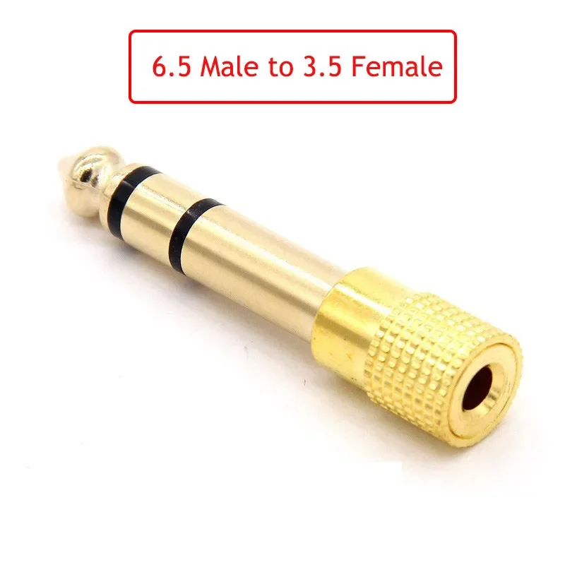 オーディオジャックアダプター,ステレオ/モノオスから2 rcaオス,コネクター,スピーカー用コンバーター,6.35/6.5mm, 10個
