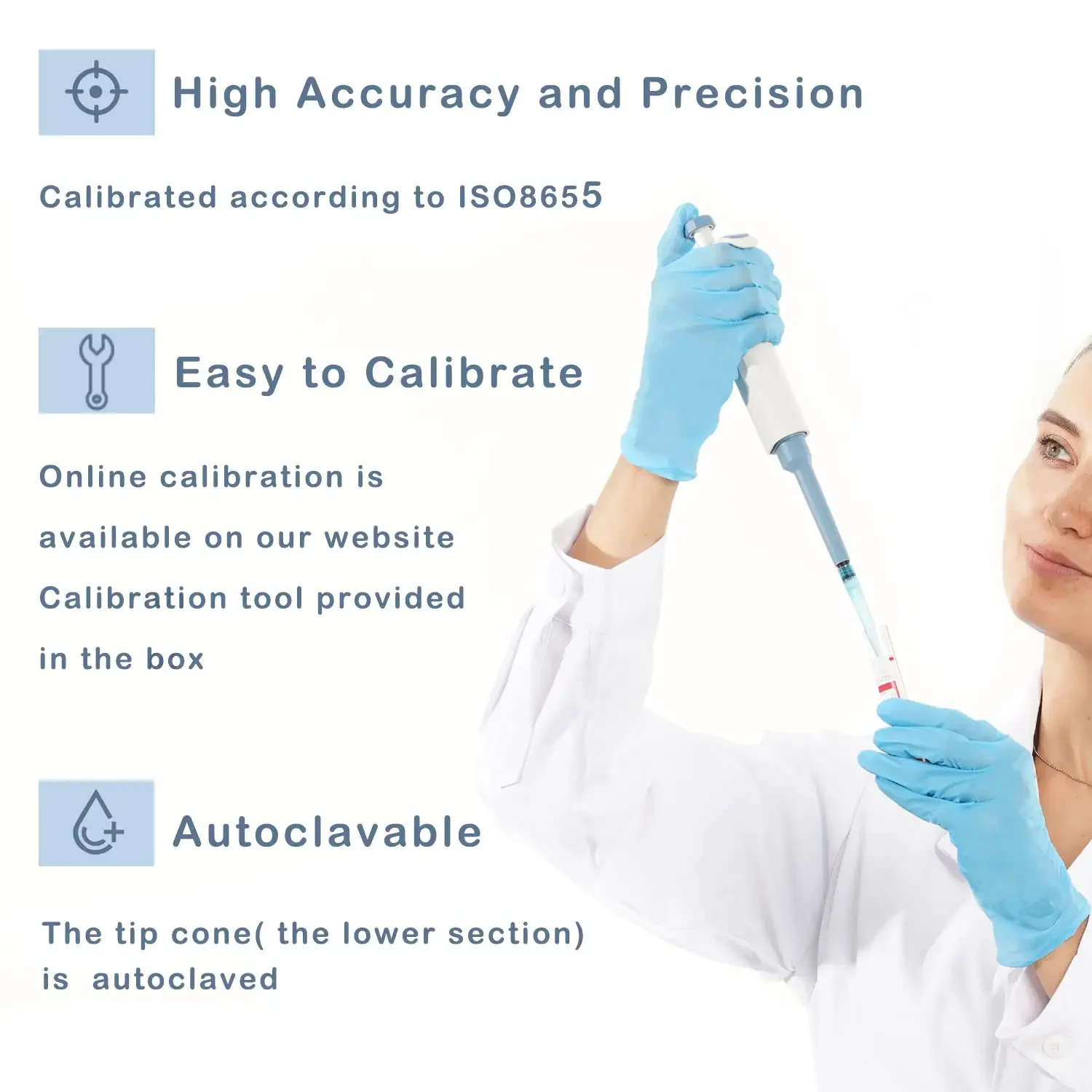 Phòng Pipet Đơn Kênh Có Thể Điều Chỉnh Pipet Hóa Học Thiết Bị
