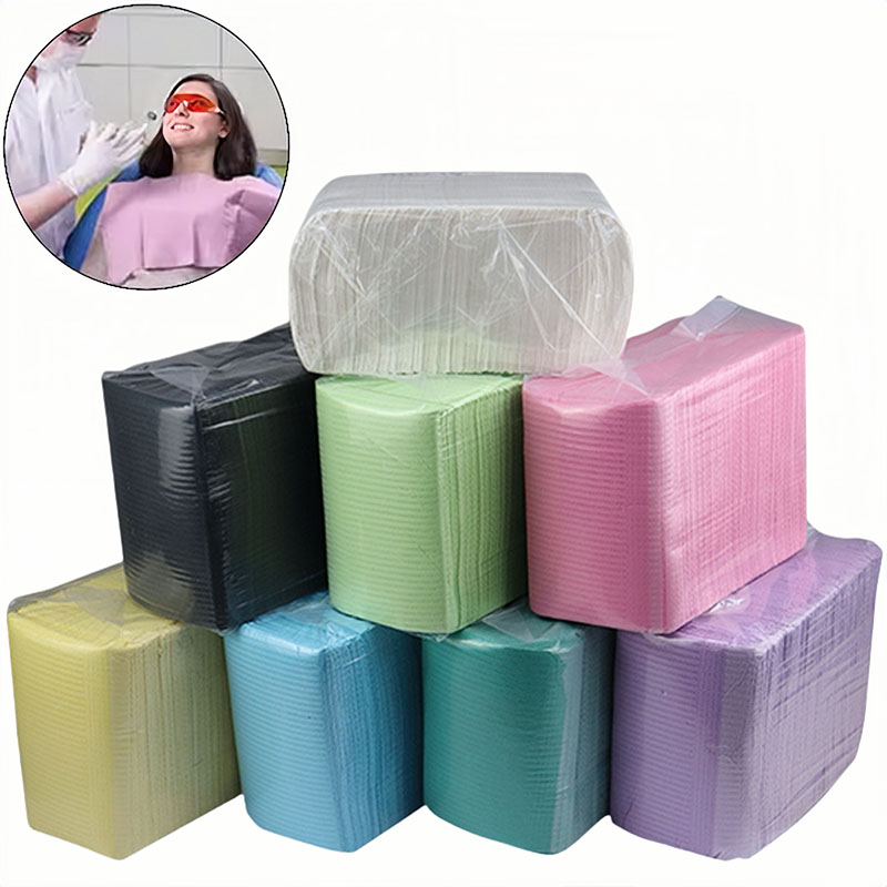 125 unidades/pacote descartável dental limpo babador almofada multicolorido tatuagem babadores capas de mesa limpo paciente guardanapos dentais acessórios de tatuagem