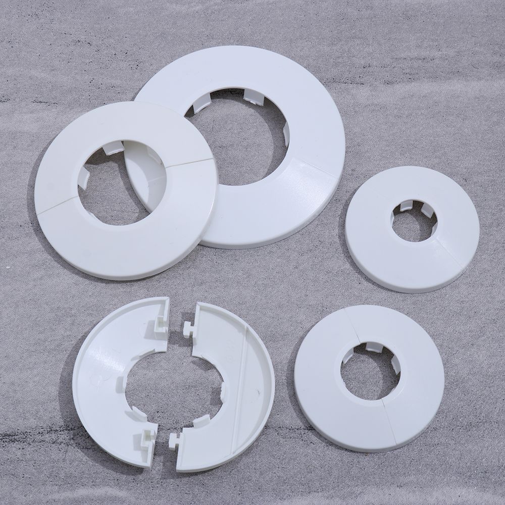 1 шт., пластиковые накладки на трубы с отверстием для стен