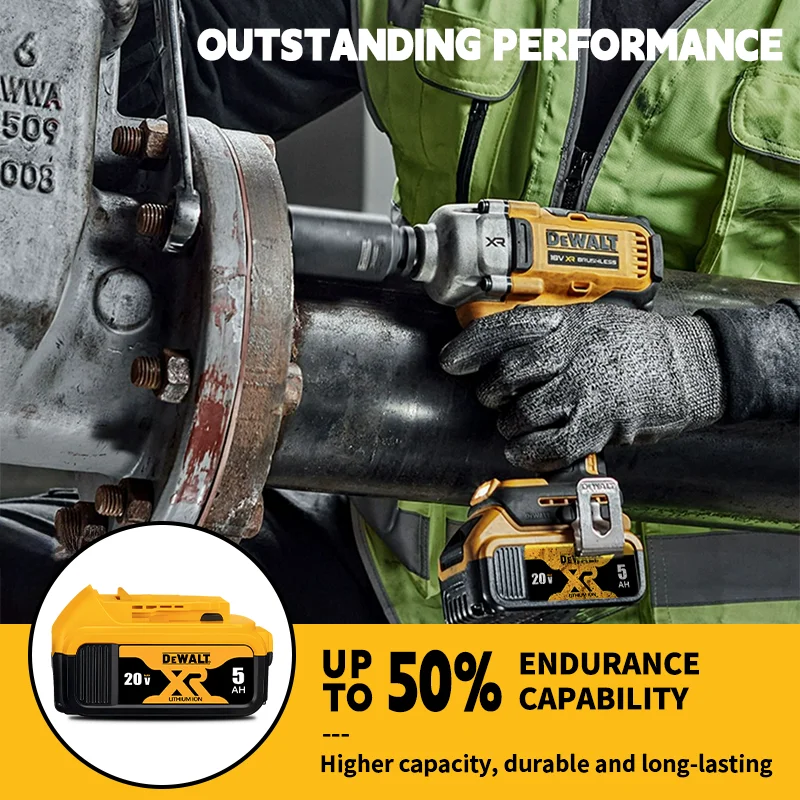 Оригинальный Dewalt 20V 6.0AH5. 018650   Литиевая аккумуляторная батарея подходит DCB184 DCB206DCB205DCB200 DCB609 Батарея Dewalt 20 В-60 В