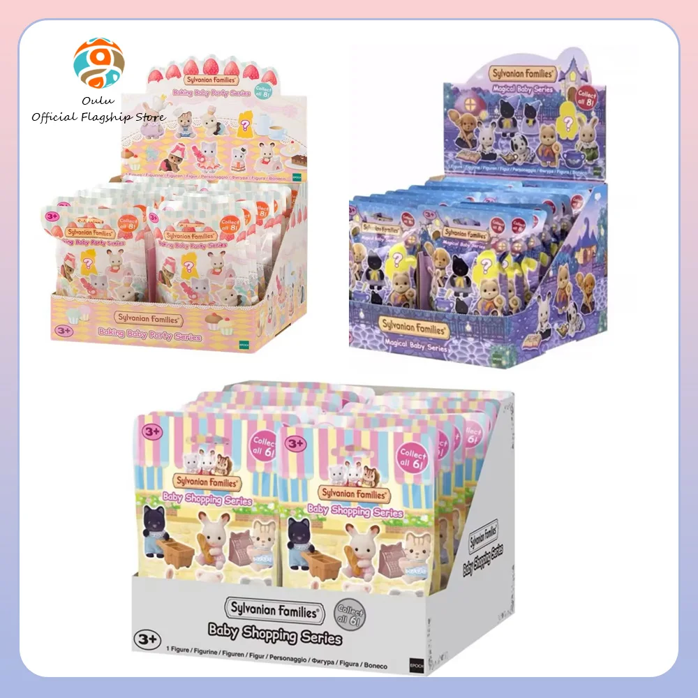 New Sylvanian Family Baby Doll Baking Party Sylvanian Families Sea Family Kawaii Anime Figures Figures Customized Gift Toy