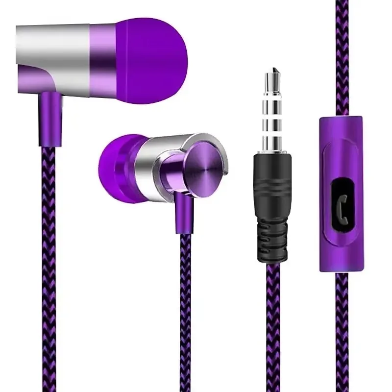 Kabelgebundener In-Ear-Kopfhörer, In-Ear-Kopfhörer mit Geräuschunterdrückung, ergonomisches Design, Stereo-Sportmusik-Kopfhörer für den täglichen Gebrauch von Mobiltelefonen