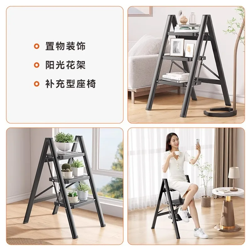 Multifunctional Household Ladder Folding Ladder, Light and Easy To Store Household Ladder, Installation-free Housewarming Ladder