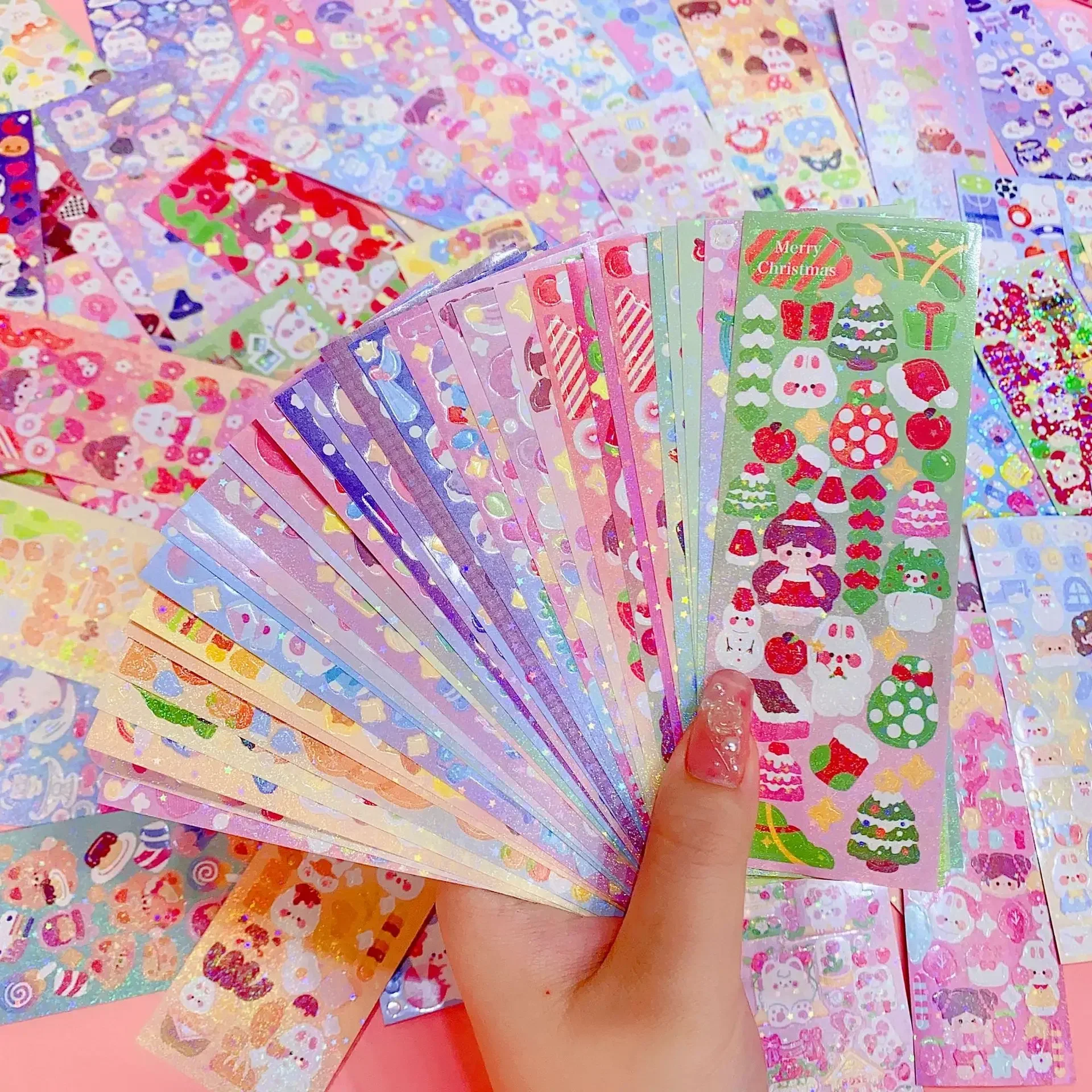かわいいハンドブックステッカー漫画コラージュレーザー学生 DIY 装飾スクラップブッキングジャーナル文具バックスクール用品