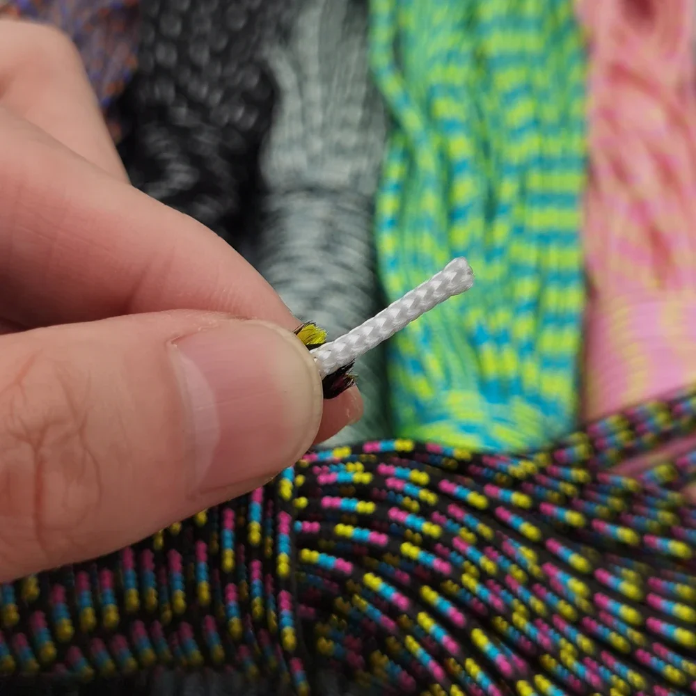 3mm paracord cordão corda pára-quedas caminhadas acampamento varal tático pulseira acessório um núcleo 100ft 328ft