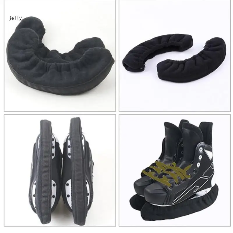 สเก็ตน้ำแข็ง Soles ครอบคลุมฮอกกี้สเก็ตน้ำแข็ง Soles Guards ไมโครไฟเบอร์สเก็ต Soakers สำหรับเด็กเยาวชนผู้ใหญ่ที่ยั่งยืน 448C