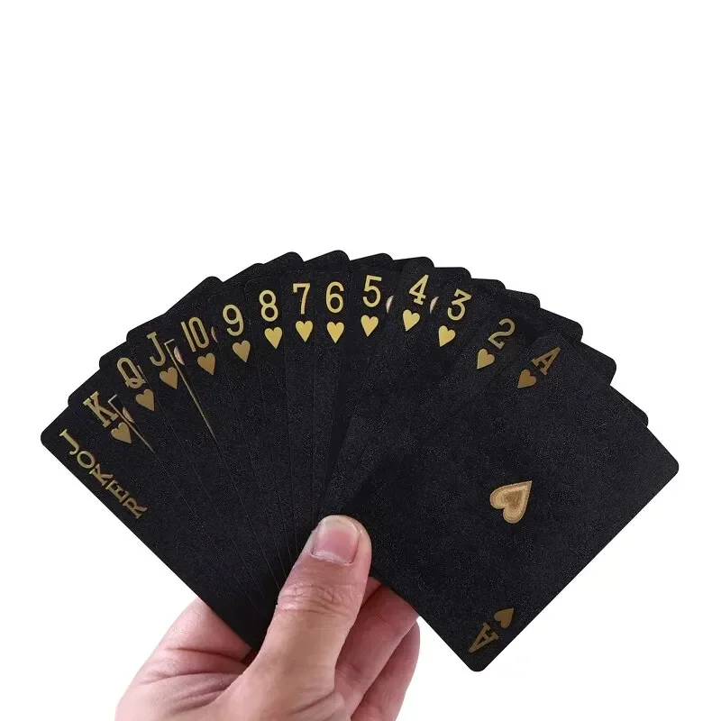 색상 블랙 골드 재생 카드 게임 카드 그룹 방수 포커 정장 매직 Dmagic 패키지 보드 게임 선물 컬렉션