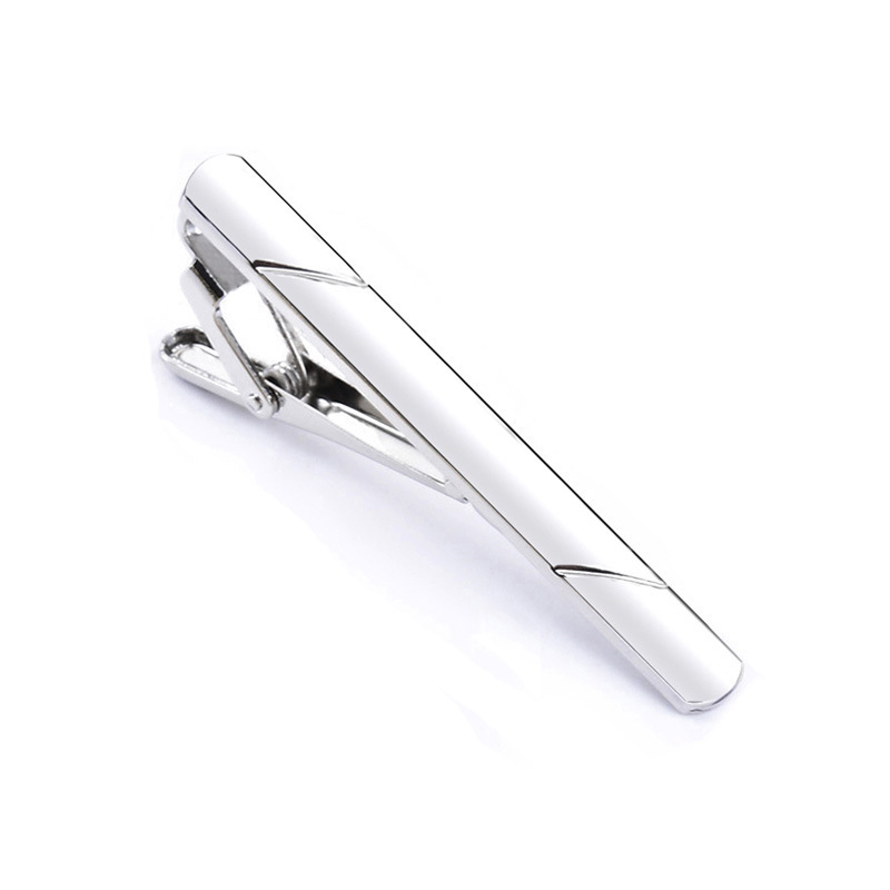 Pince à cravate colorée pour hommes, 5.8x0.6cm, fermoir à barre Simple en métal et cuivre, pratique, noir, bleu marine