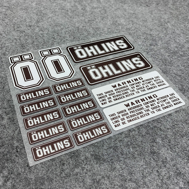 Reflective Motorcycle Stickers, Waterproof Decals for Ohlins, Motorcycle Accessories