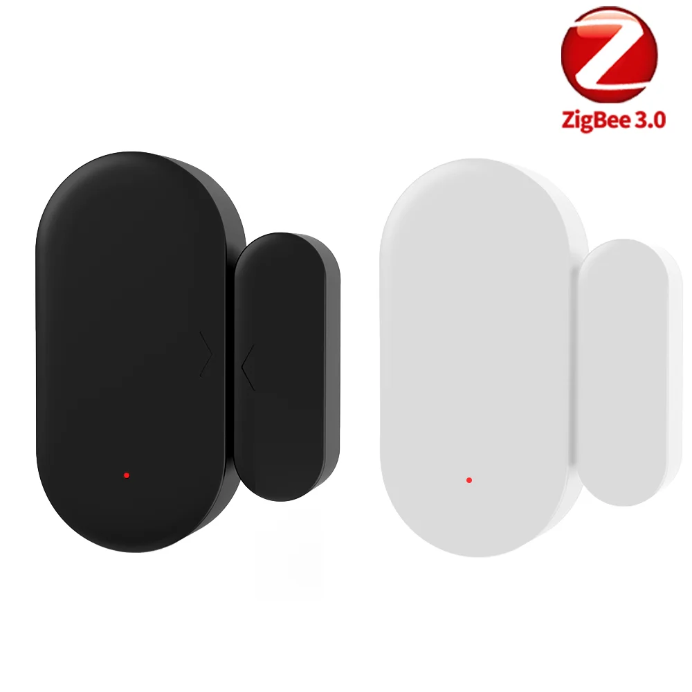 Датчик двери и окна Tuya Zigbee для безопасности умного дома, приложение Smart Life, пульт дистанционного управления, совместимый с Google Assistant Yandex Alexa