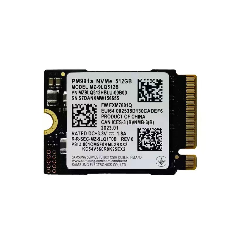 Samsung-unidad interna de estado sólido PM991a, 1TB SSD M.2 2230, PCIe 3,0x4 NVME SSD para Microsoft Surface Pro 7 + Steam Deck