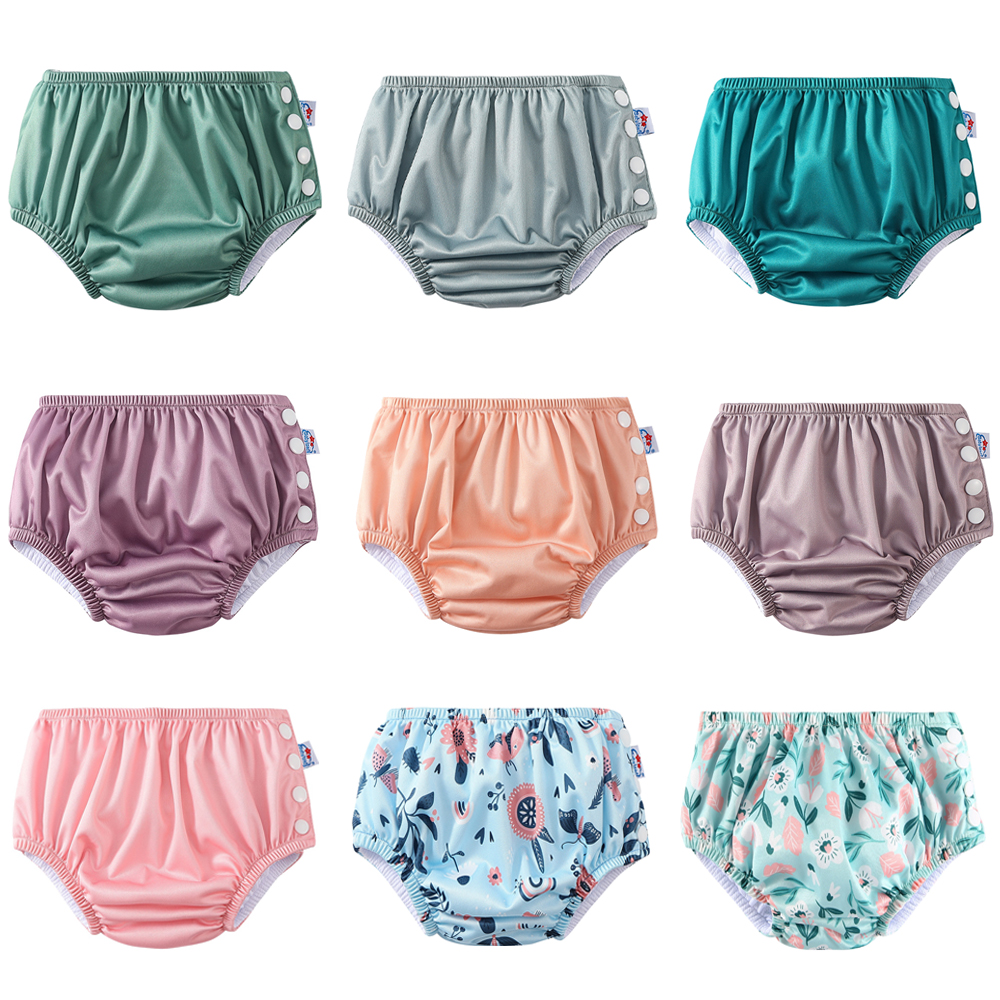 Babyland Baby wiederverwendbare 1PC Schwimmwindeln Jungen oder Mädchen Cartoon Bademode Kinder verstellbare Sommer Schwimmen Windelhosen