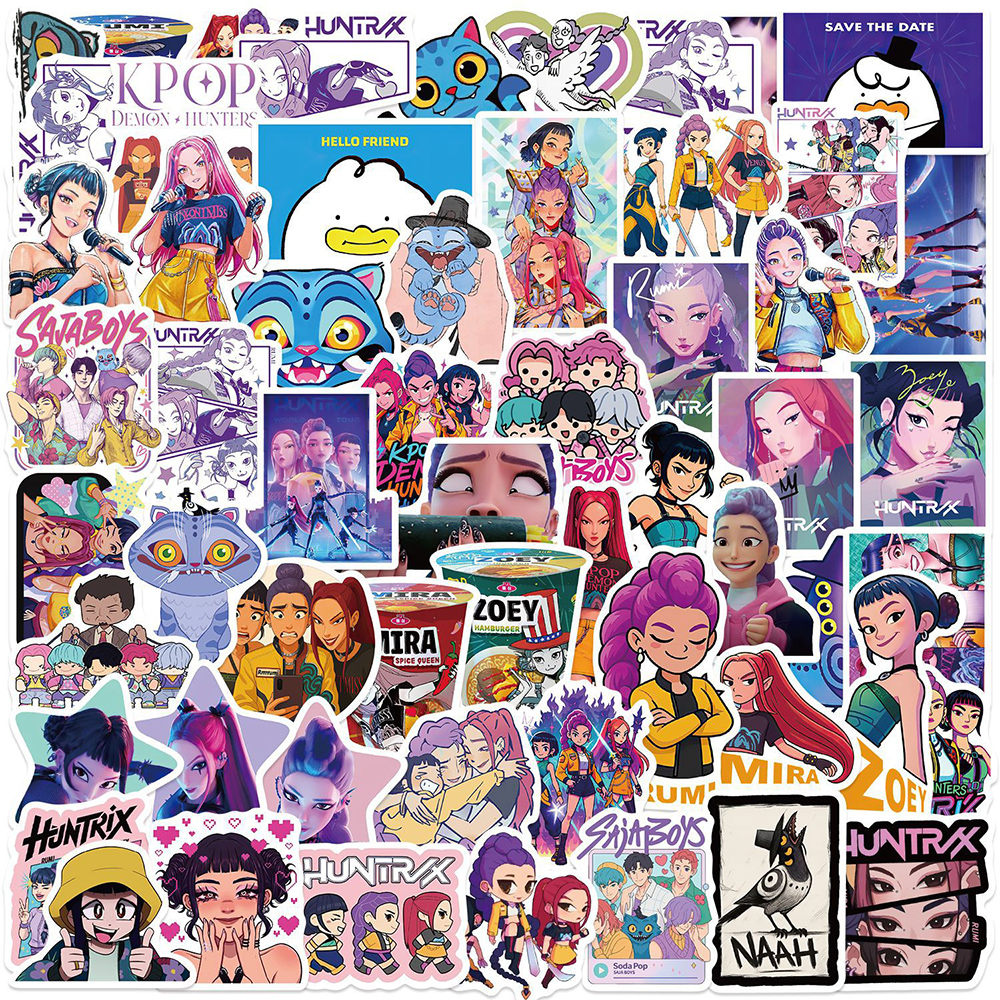 Kawaii Anime Kpop Dämon Hunter Aufkleber Cartoon Abdichtung Aufkleber Wasserdicht DIY Scrapbooking Schreibwaren Nette Aufkleber Geschenke