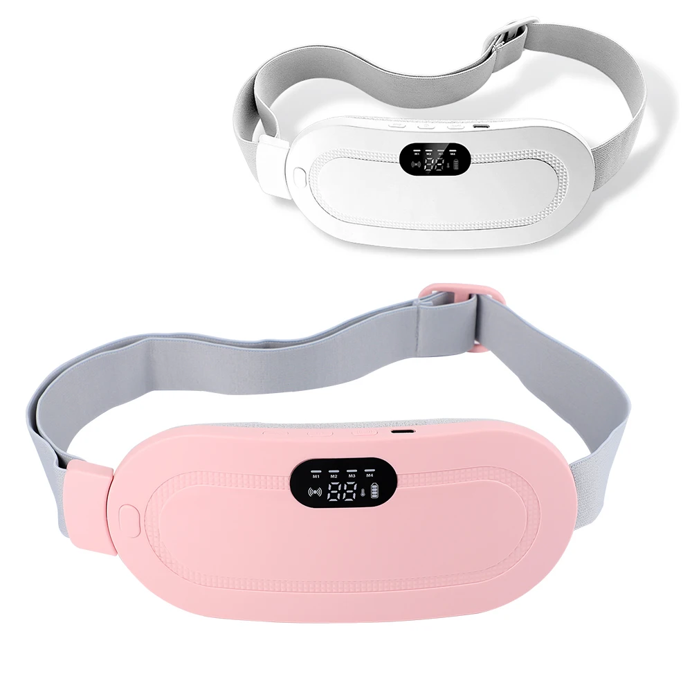 Masajeador eléctrico de calambres, almohadilla térmica vibratoria, cinturón para alivio de cólicos Menstruales, dolor en la cintura, cinturón de palacio cálido Abdominal