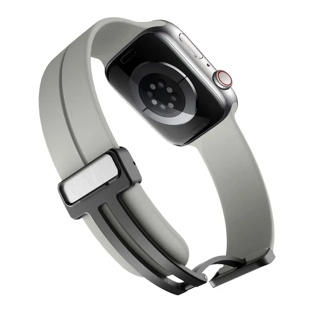 สายรัดแม่เหล็กสำหรับนาฬิกา Apple สายรัดอัลตร้า49มม. 45มม. สายซิลิโคน iWatch Series 7 8 SE 6 5 3 44มม. 45มม. 40มม. 41มม. 42มม. 38มม.