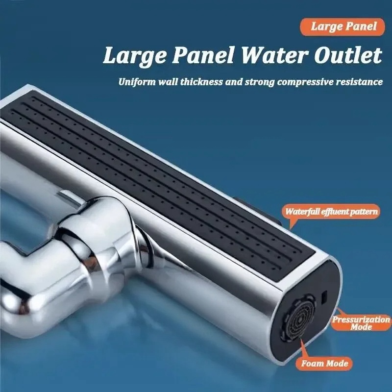 Multifunktionaler Waschbecken-Wasserhahn-Anschluss, Küchenspüle, Wasserfall-Wasserhahn, 4-Modus, Wasserauslass, Universal 720 °   Rotation Wasserhahn verlängern