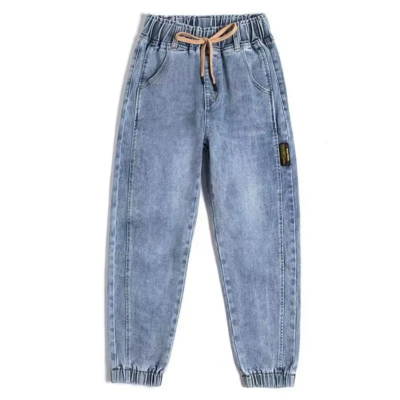 Cargo Jeans Women 2024 Spring and Autumn Korean Version of High Waist Pants Loose Slimming Straight Leg Bundle Haren Pants Tide