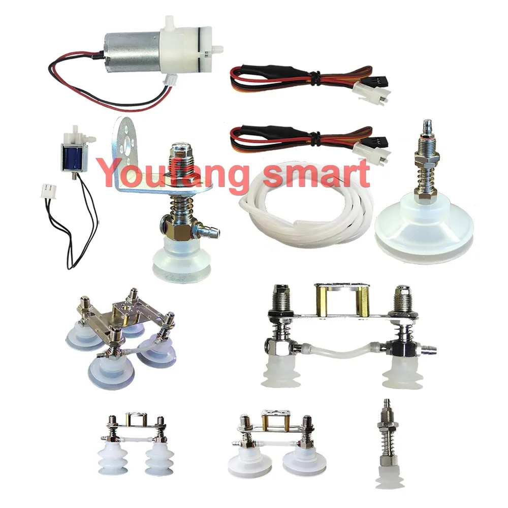 PWM Control Servo Support Robot Arm, 1-20kg Load, Air Pump, Solenoid Valve, Ventosa para Arduino UNO Programável DIY Kit