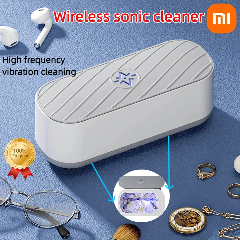 Xiaomi 45000Hz Ultrasonic Cleaner USB-C Rechargeable Deep Clean Jewelry Glasses Watches High Frequency Vibration Home Travel Use